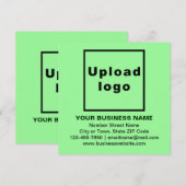 Zakelijk merk op lichtgroen vierkant vlak notitiekaartje (Voorkant / Achterkant)