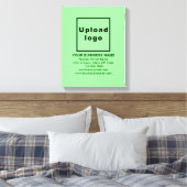 Zakelijk merk op lichtgroene canvas afdrukken (Insitu (Slaapkamer))