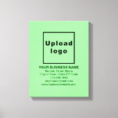 Zakelijk merk op lichtgroene canvas afdrukken (Voorkant)