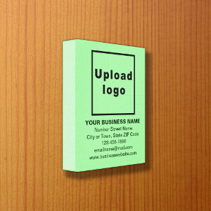 Zakelijk merk op lichtgroene canvas afdrukken