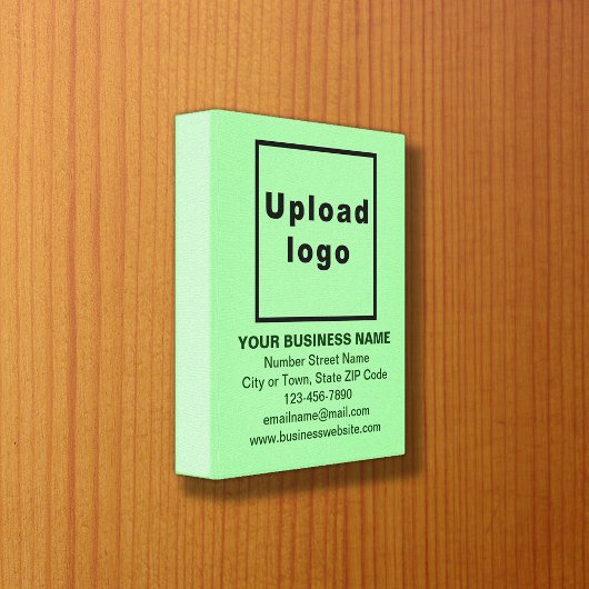 Zakelijk merk op lichtgroene canvas afdrukken