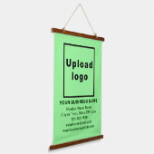 Zakelijk merk op lichtgroene draaiende tapes hangend wandkleed (Gebogen)