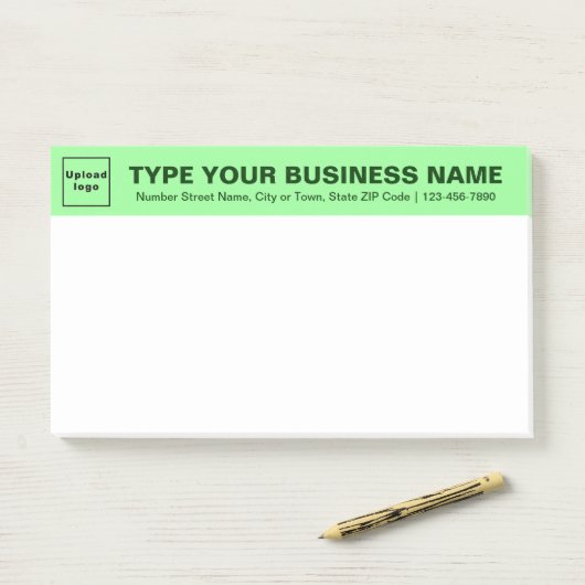 Zakelijk merk op Lichtgroene kop van groot Post-it® Notes (Op bureau)