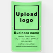 Zakelijk merk op lichtgroene portretbanner spandoek (Verticaal)