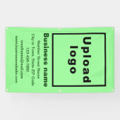 Zakelijk merk op lichtgroene portretbanner spandoek (Horizontaal)