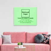 Zakelijk merk op lichtgroene rechthoek canvas afdruk (Insitu (Woonkamer))