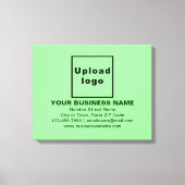 Zakelijk merk op lichtgroene rechthoek canvas afdruk (Voorkant)