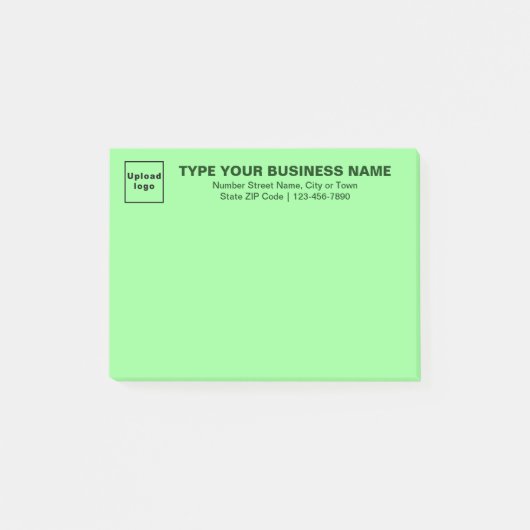 Zakelijk merk op lichtgroene rechthoek post-it® notes (Voorkant)