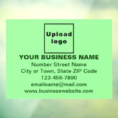 Zakelijk merk op lichtgroene rechthoek raamsticker (Vel 3)