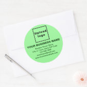 Zakelijk merk op lichtgroene Sticker (Envelop)