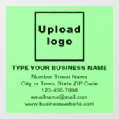 Zakelijk merk op lichtgroene vierkante raamsticker (Vel)