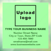 Zakelijk merk op lichtgroene vierkante raamsticker (Vel 3)