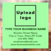 Zakelijk merk op lichtgroene vierkante raamsticker (Vel 2)