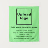 Zakelijk merk op lichtgroene wandtapijt wandkleed (Voorkant)