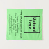 Zakelijk merk op lichtgroene wandtapijt wandkleed (Voorkant (horizontaal))