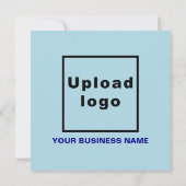 Zakelijk merk op Light Blue Square Flat Note-Kaart Notitiekaartje (Achterkant)