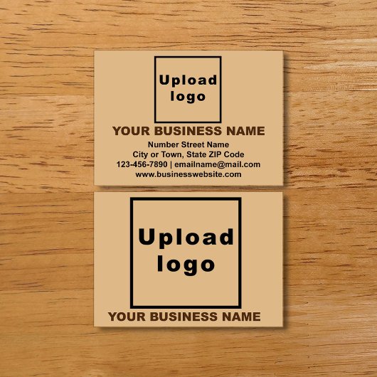 Zakelijk merk op Light Brown Calling Card Contactkaartje