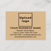 Zakelijk merk op Light Brown Calling Card Contactkaartje (Voorkant)