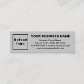 Zakelijk merk op mini-formaat grijze Kaart Mini Visitekaartje (Voorkant)