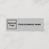 Zakelijk merk op mini-formaat grijze Kaart Mini Visitekaartje (Achterkant)