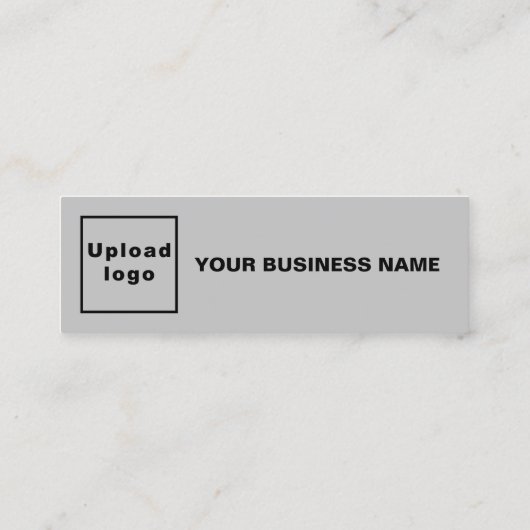 Zakelijk merk op mini-formaat grijze Kaart Mini Visitekaartje (Achterkant)