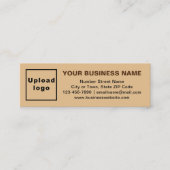 Zakelijk merk op mini-formaat lichte bruine Kaart Mini Visitekaartje (Voorkant)