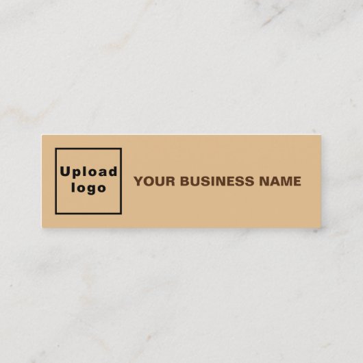 Zakelijk merk op mini-formaat lichte bruine Kaart Mini Visitekaartje (Achterkant)