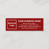 Zakelijk merk op Mini Size Red Kaart Mini Visitekaartje (Voorkant)