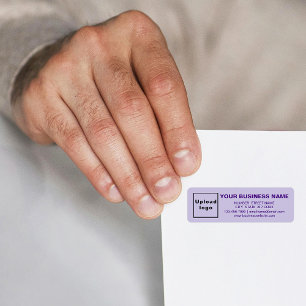 Zakelijk Merk op Monochroom Paarse Retouradres Etiket