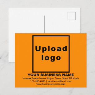 Zakelijk merk op Oranje kleur Briefkaart