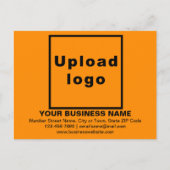 Zakelijk merk op Oranje kleur Briefkaart (Voorkant)