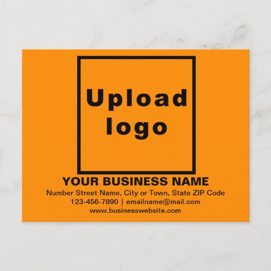 Zakelijk merk op Oranje kleur Briefkaart (Voorkant)