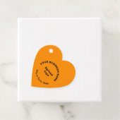 Zakelijk merk op Oranje kleur hart vorm Label (In situ)
