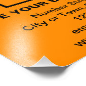 Zakelijk merk op Oranje kleur vierkante foto afdru Foto Afdruk (Hoek)