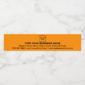 Zakelijk merk op Oranje kleurenbalk Waterfles Etiket (Enkel label)