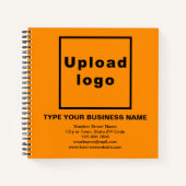 Zakelijk merk op Oranje kleurenrandapparatuur Notitieboek (Voorkant)