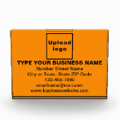 Zakelijk merk op Oranje kleurenrechthoek Fotoblokken (Voorkant)