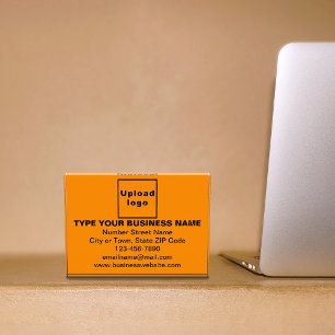 Zakelijk merk op Oranje kleurenrechthoek Fotoblokken