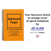 Zakelijk merk op Oranje kleurenspiraal Notitieboek