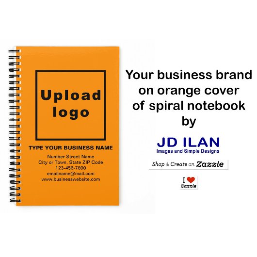 Zakelijk merk op Oranje kleurenspiraal Notitieboek