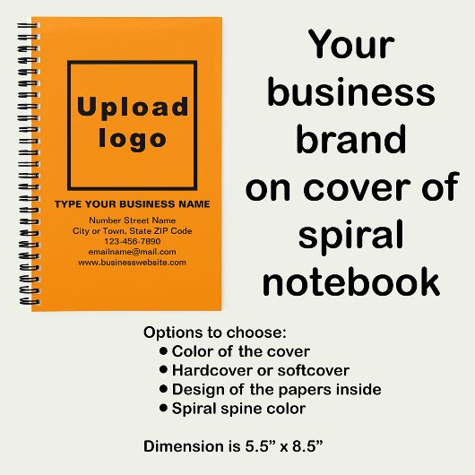 Zakelijk merk op Oranje kleurenspiraal Notitieboek