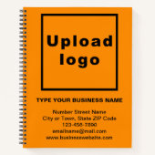 Zakelijk merk op Oranje kleurenspiraal Notitieboek (Voorkant)