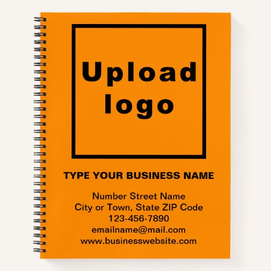 Zakelijk merk op Oranje kleurenspiraal Notitieboek (Voorkant)