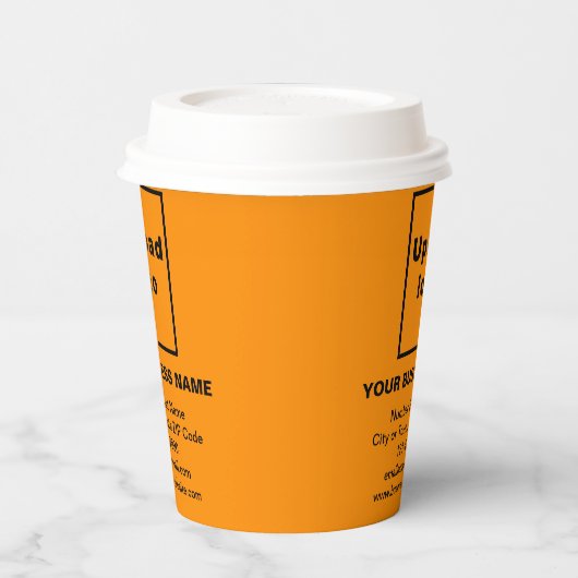 Zakelijk merk op Oranje papier Papieren Bekers (Links)