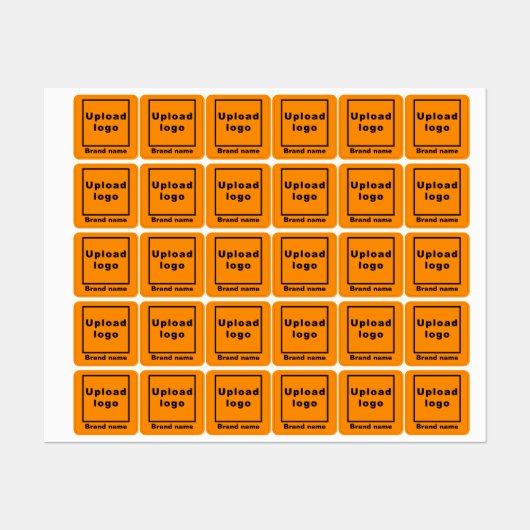 Zakelijk merk op Oranje vierkant kledinglabel Labels (Vel)