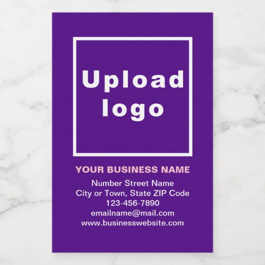 Zakelijk merk op Paars etiket voor kleine wijn (Enkel label)