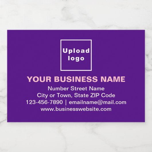 Zakelijk Merk op Paars Kleine Maat Likeurfles Etiket (Enkel label)