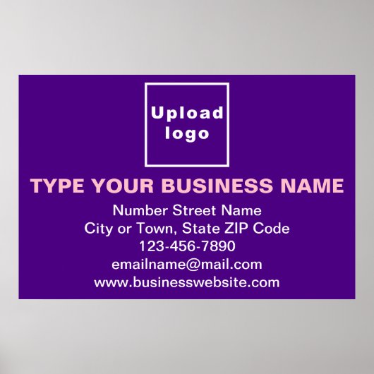 Zakelijk merk op Paars Poster Rechthoek (Voorkant)