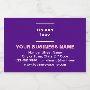 Zakelijk merk op Paarse kleine grootte Likeurfles Etiket