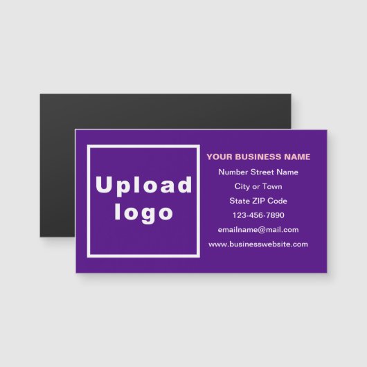 Zakelijk merk op Paarse magnetische Kaart (Voorkant / Achterkant)
